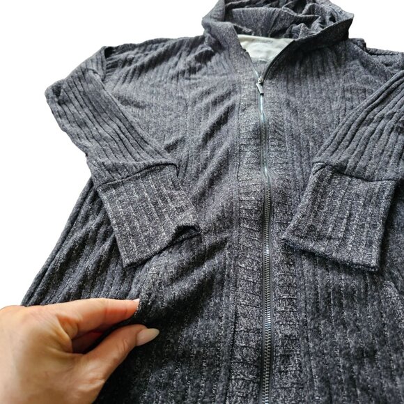 Splendid Women's Dark Grey Heather Zip Cardigan Jacket Sweater sz XS - Picture 6 of 11